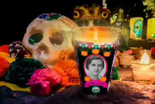vectores plantilas DÍA DE MUERTOS,FESTEJO,FESTIVIDAD,VELADORA,